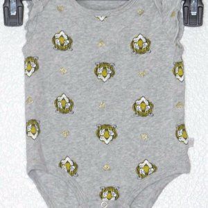 Rosie Pope Gray Onsie Tiger Face Baby 6-9 months Unisex